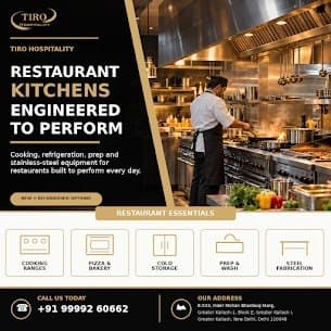 Tiro Hospitality | Commercial Kitchen Equipments, New Delhi